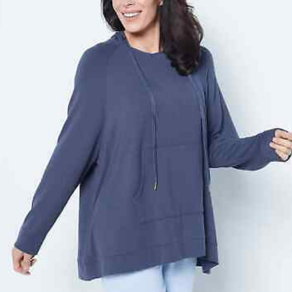 Koolaburra Sweaters - Koolaburra by UGG Blue Hoodie Poncho